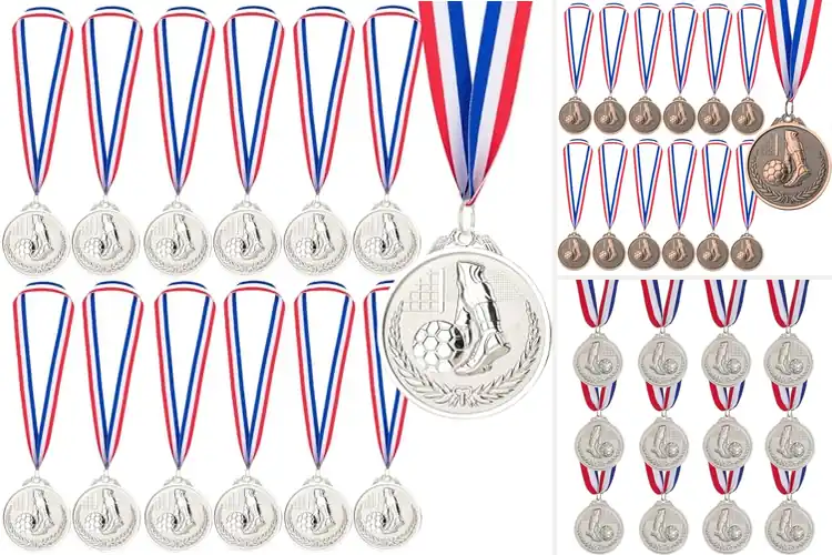 Detailed view of Best 12 Piece Soccer Medal Set