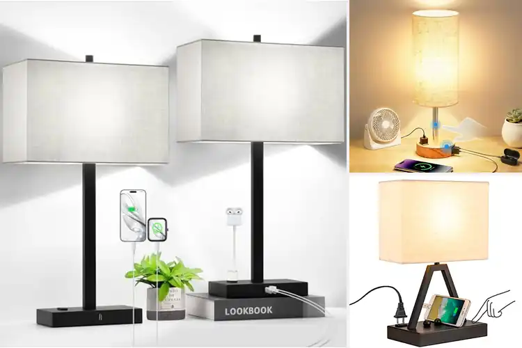 Detailed view of Best AC Outlet Bedside Lamps
