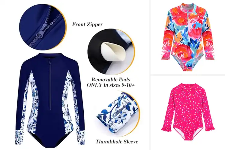 Detailed view of Best Girls One Piece Rashguards