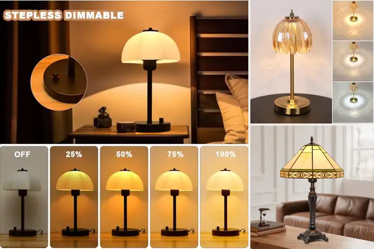 Detailed view of Best Glass Shade Table Lamps