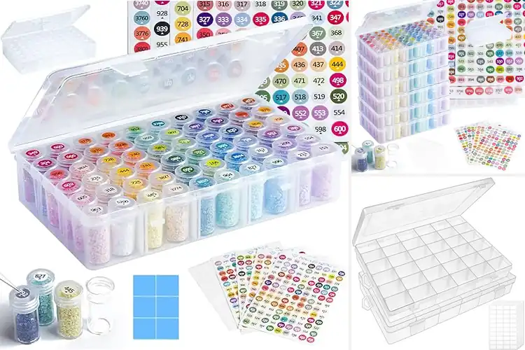 Detailed view of Best Labeled Bead Organizers for Tidy Craft Storage