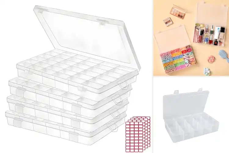 Detailed view of Best Multi-Grid Bead Boxes: Organize & Unleash Creativity