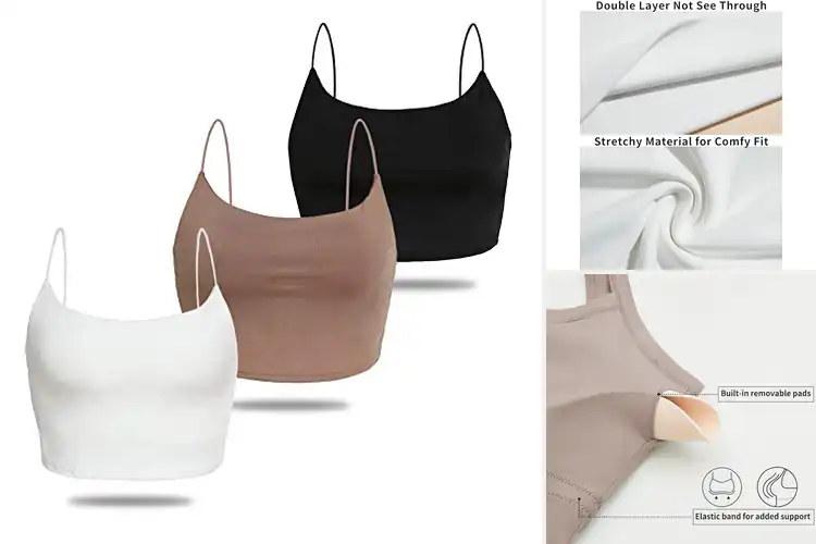 Detailed view of Best No-Bra Wear Double-Layer Top
