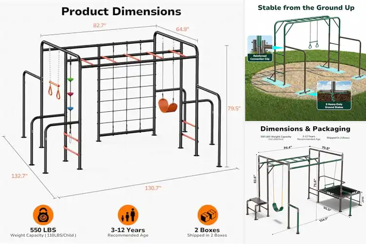 Detailed view of Best Outdoor Monkey Bars