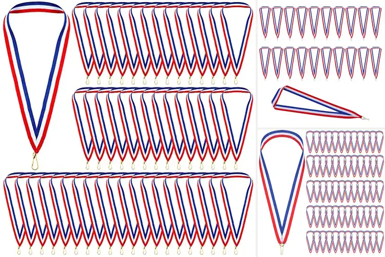 Detailed view of Best Red White Blue Ribbon Medals