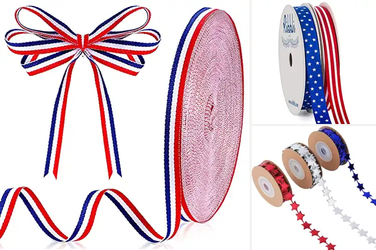 Detailed view of Best Red White Blue Ribbons for Bold Creative Projects