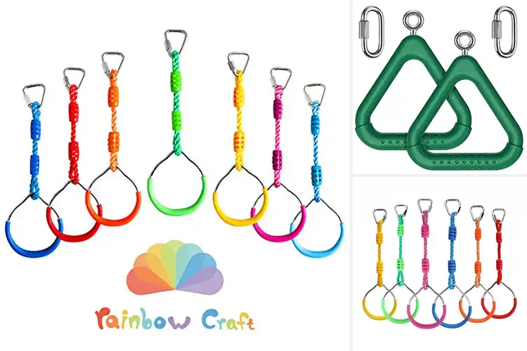 Detailed view of Best Swing Monkey Rings for Safe Yard Fun