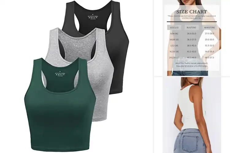 Detailed view of Best Tight Fit Cropped Tanks