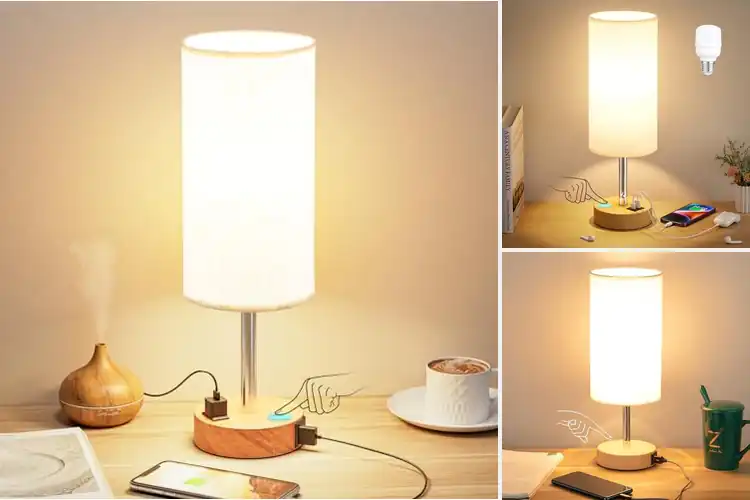 Detailed view of Best Touch Bedside Lamps for Calm, Effortless Lighting