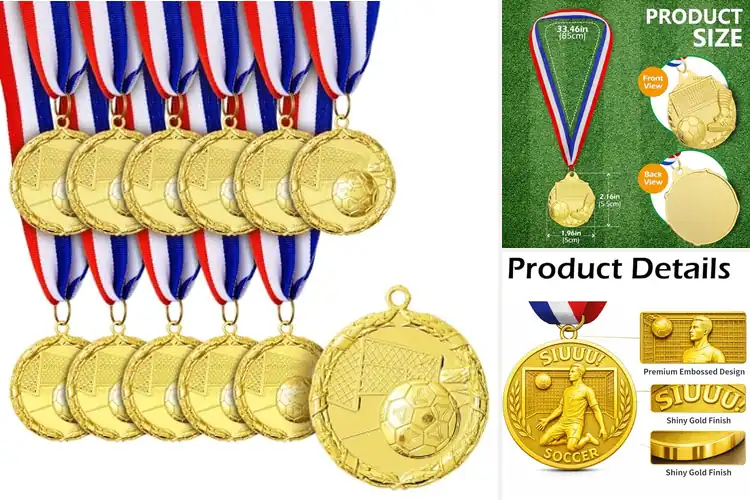 Detailed view of Best Zinc Alloy Soccer Medals